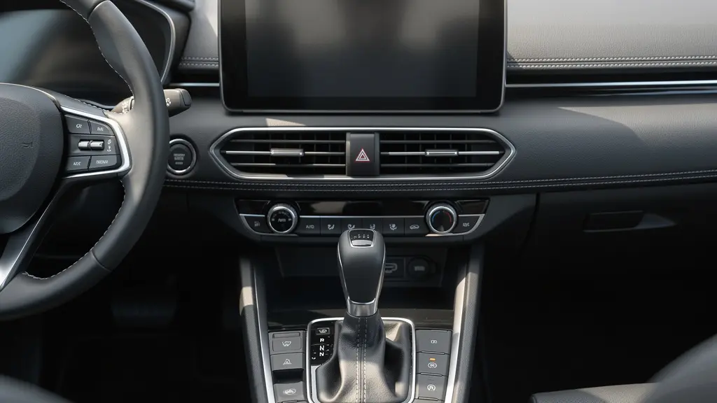 Console centrale d'une Audi A3 avec sélecteur de vitesse automatique